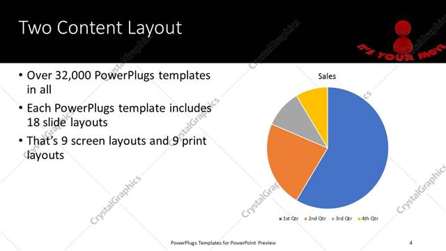 Two Content presentation slide layout