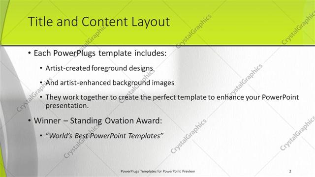 Title and Content presentation slide layout