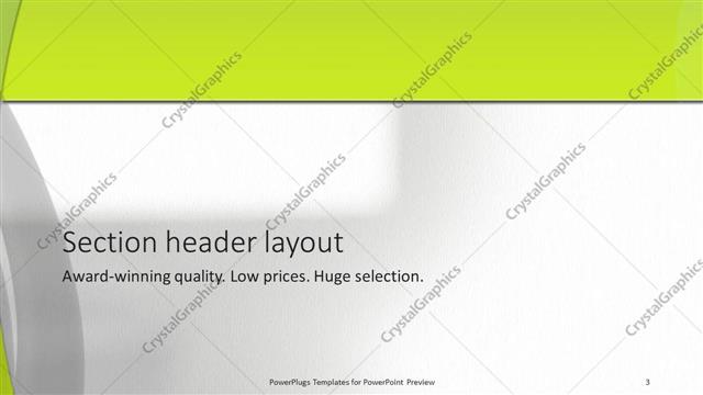 Section Header presentation slide layout