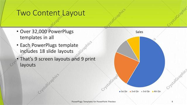 Two Content presentation slide layout