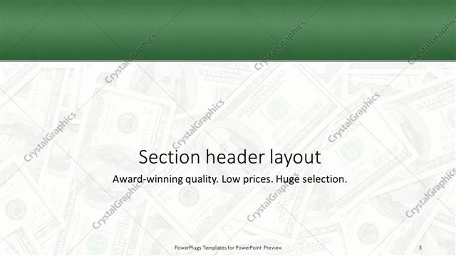 Section Header presentation slide layout