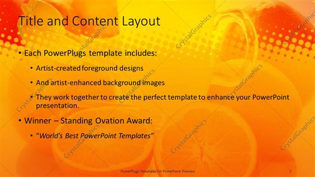 Title and Content presentation slide layout