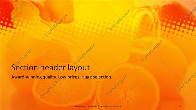 Section Header presentation slide layout