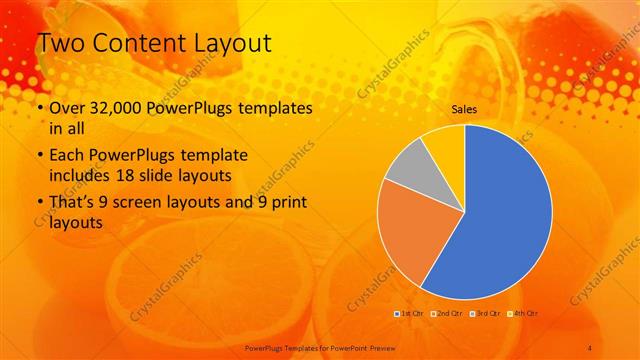 Two Content presentation slide layout