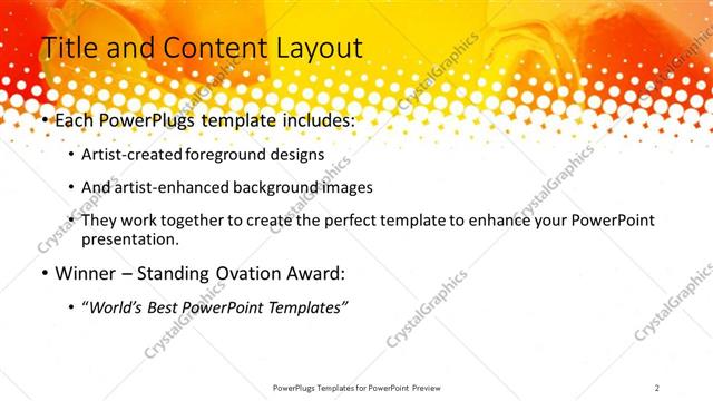Title and Content presentation slide layout