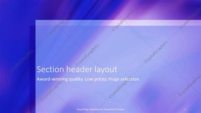 Section Header presentation slide layout