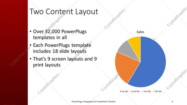 Two Content presentation slide layout