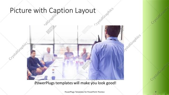 Picture with Caption presentation slide layout