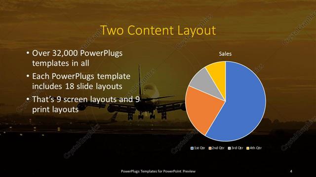 Two Content presentation slide layout