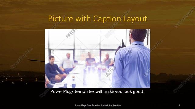 Picture with Caption presentation slide layout