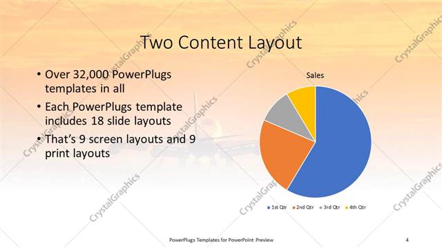 Two Content presentation slide layout