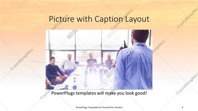 Picture with Caption presentation slide layout