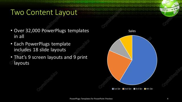 Two Content presentation slide layout