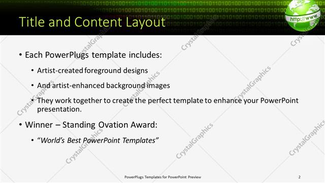 Title and Content presentation slide layout