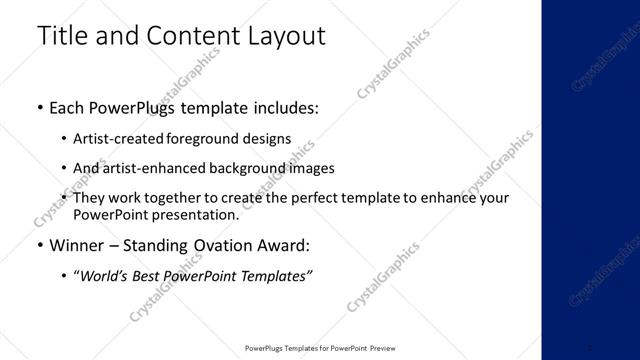 Title and Content presentation slide layout