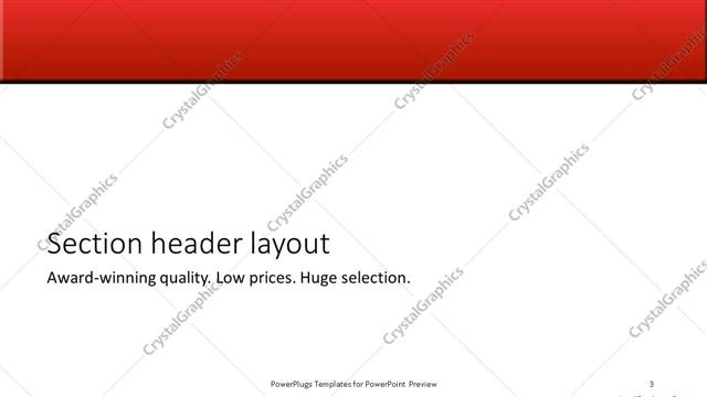 Section Header presentation slide layout