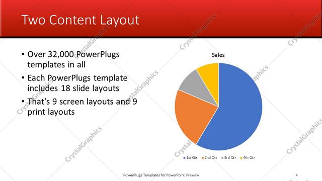 Two Content presentation slide layout