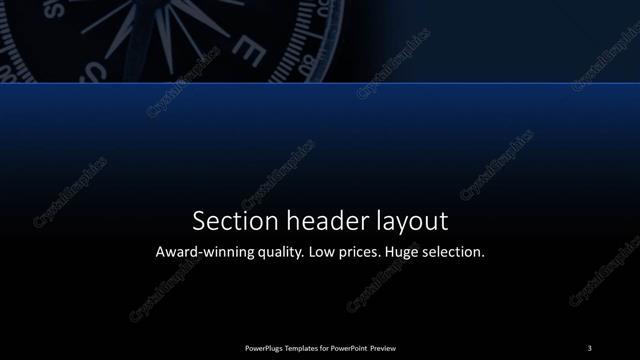 Section Header presentation slide layout
