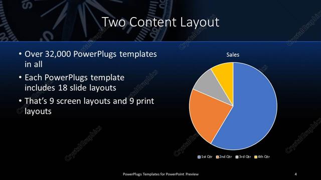 Two Content presentation slide layout