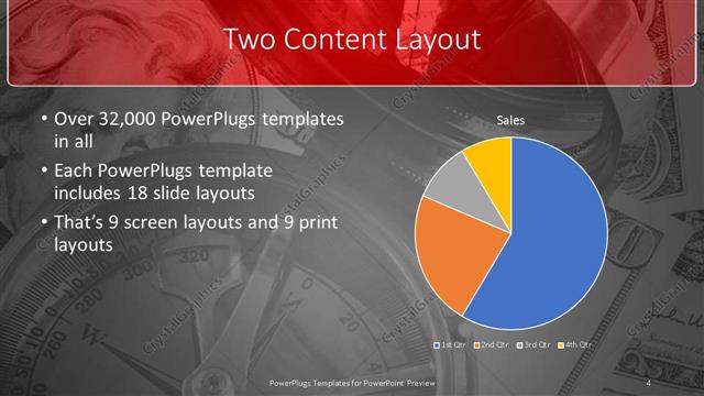 Two Content presentation slide layout
