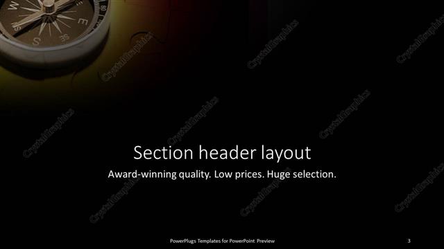 Section Header presentation slide layout