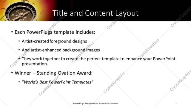 Title and Content presentation slide layout