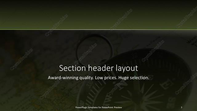 Section Header presentation slide layout