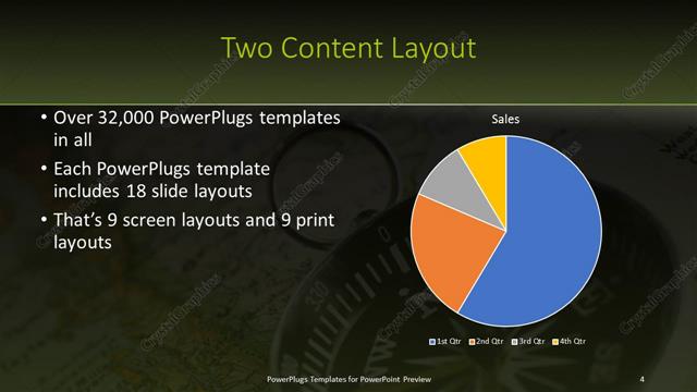 Two Content presentation slide layout