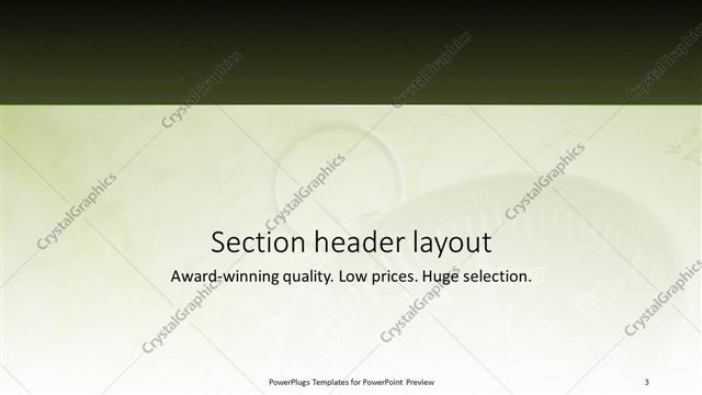 Section Header presentation slide layout