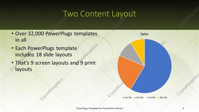 Two Content presentation slide layout