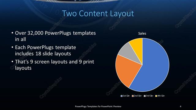 Two Content presentation slide layout