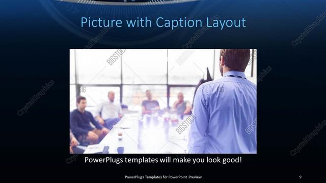 Picture with Caption presentation slide layout