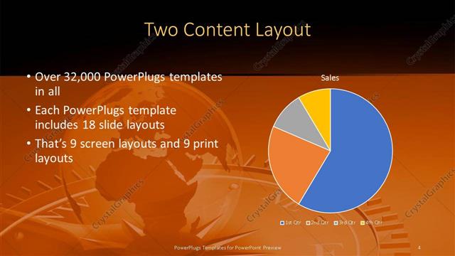 Two Content presentation slide layout