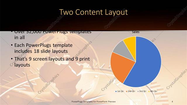 Two Content presentation slide layout