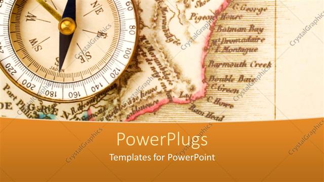  Presentation with compass map - Compass to show the right path and map