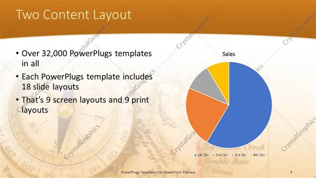 Two Content presentation slide layout