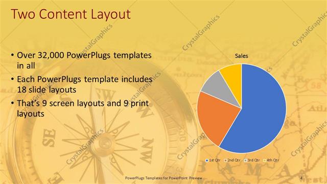 Two Content presentation slide layout