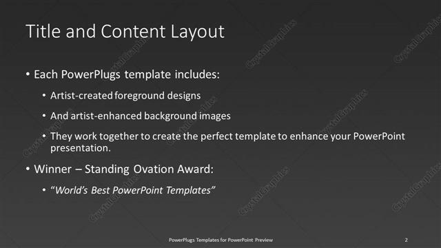 Title and Content presentation slide layout