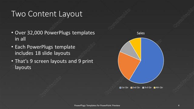 Two Content presentation slide layout
