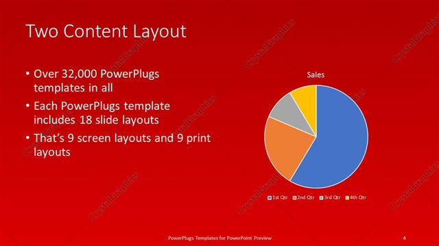 Two Content presentation slide layout
