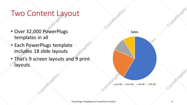 Two Content presentation slide layout