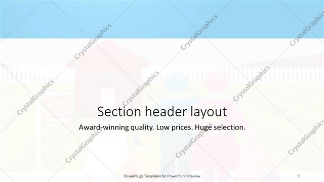 Section Header presentation slide layout