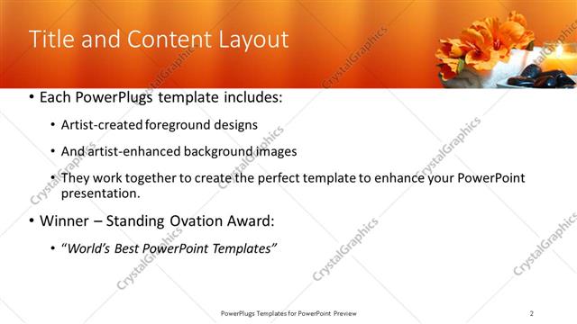 Title and Content presentation slide layout