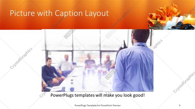 Picture with Caption presentation slide layout