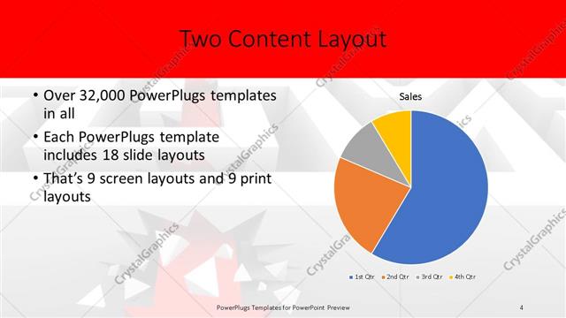 Two Content presentation slide layout