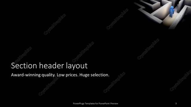 Section Header presentation slide layout