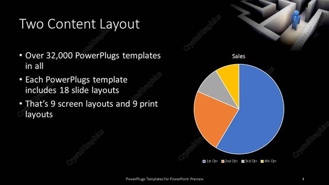 Two Content presentation slide layout