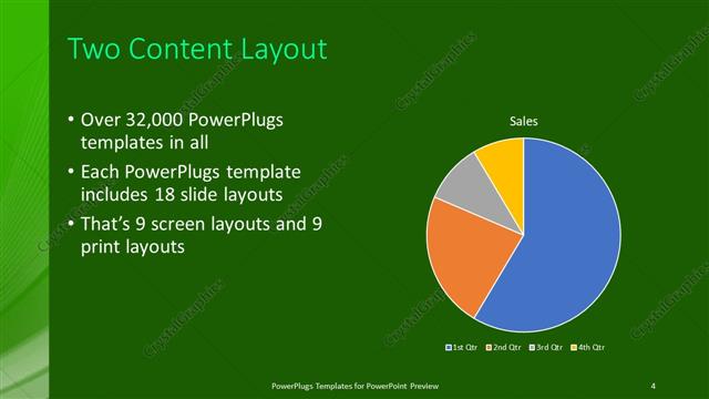 Two Content presentation slide layout
