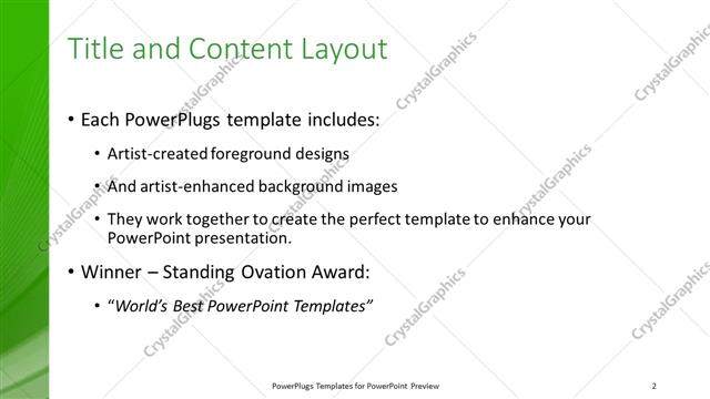 Title and Content presentation slide layout