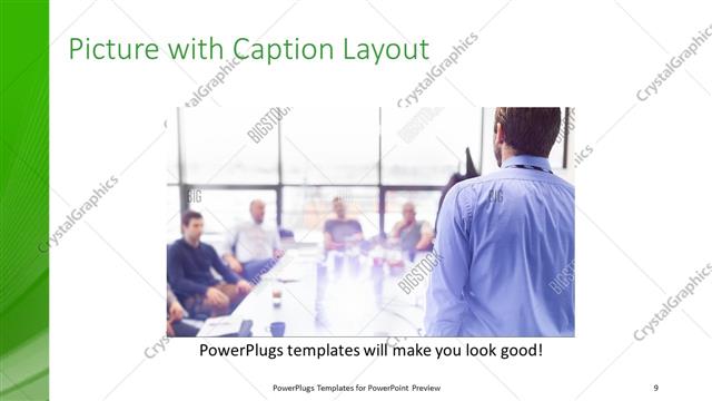 Picture with Caption presentation slide layout